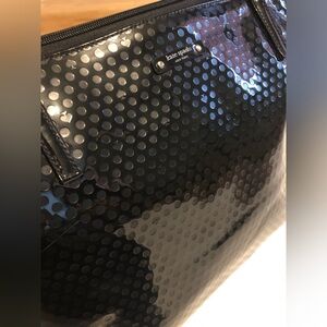 Kate Spade Glossy Black Dot Tote